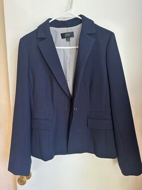 J. Crew Women's Navy Single-Button Blazer